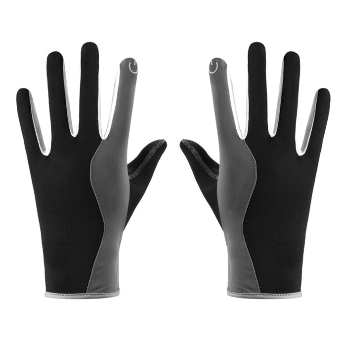 Men Fingerless Driving Gloves Sun Protection Anti-Slip Gloves