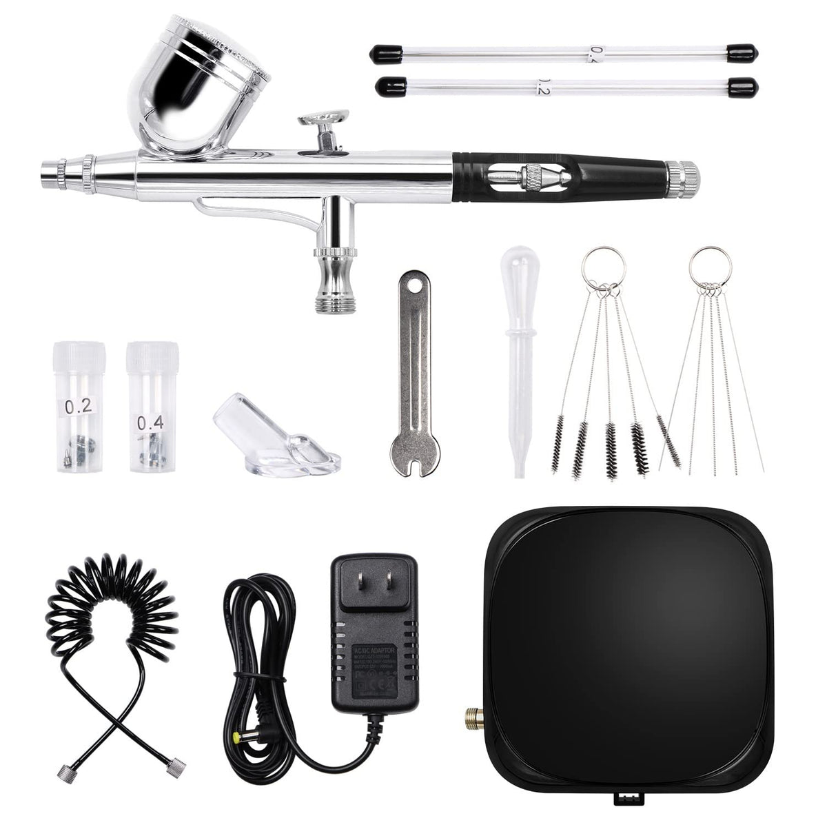 Upgraded Airbrush Kit with Compressor Pinkiou Portable Airbrush