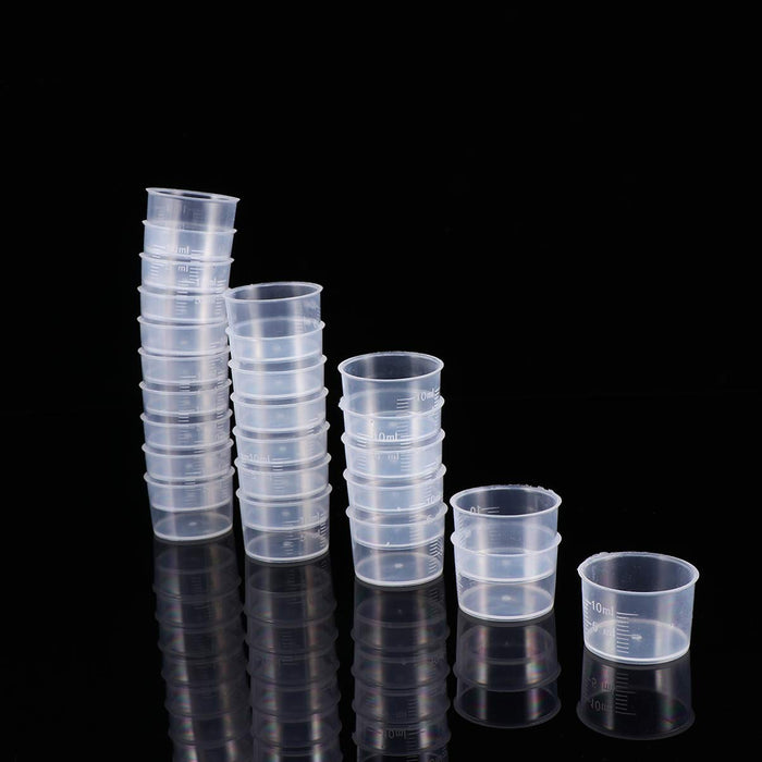 100 PACK Plastic Measuring Cups, 8 oz Disposable Mixing Cups with