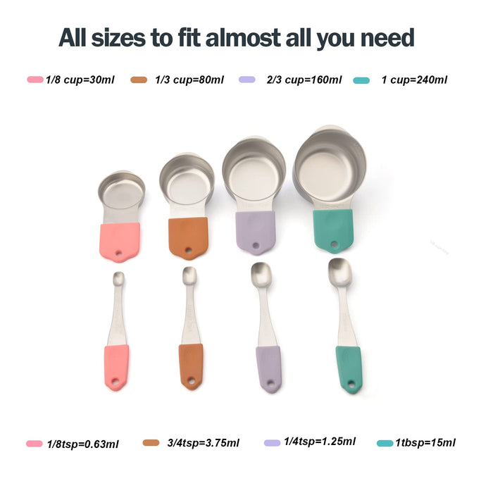 Warmheart Measuring Cups and Magnetic Measuring Spoons Set