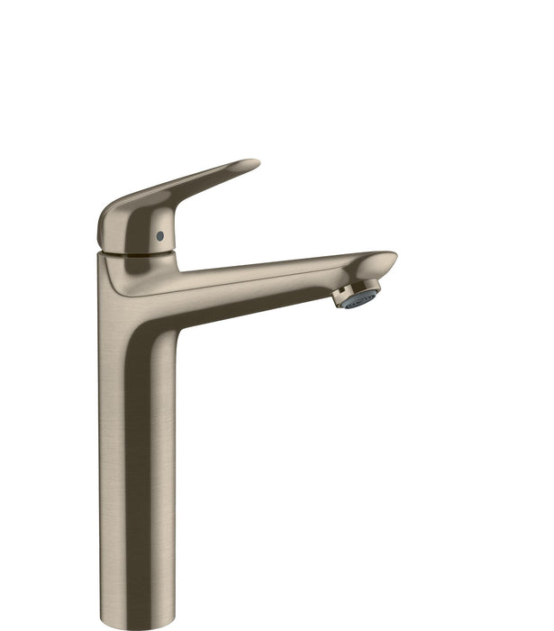 hansgrohe Focus N Modern Low Flow Water Saving 1-Handle 1 12-inch Tall Bathroom Sink Faucet in Brushed Nickel, 71124821