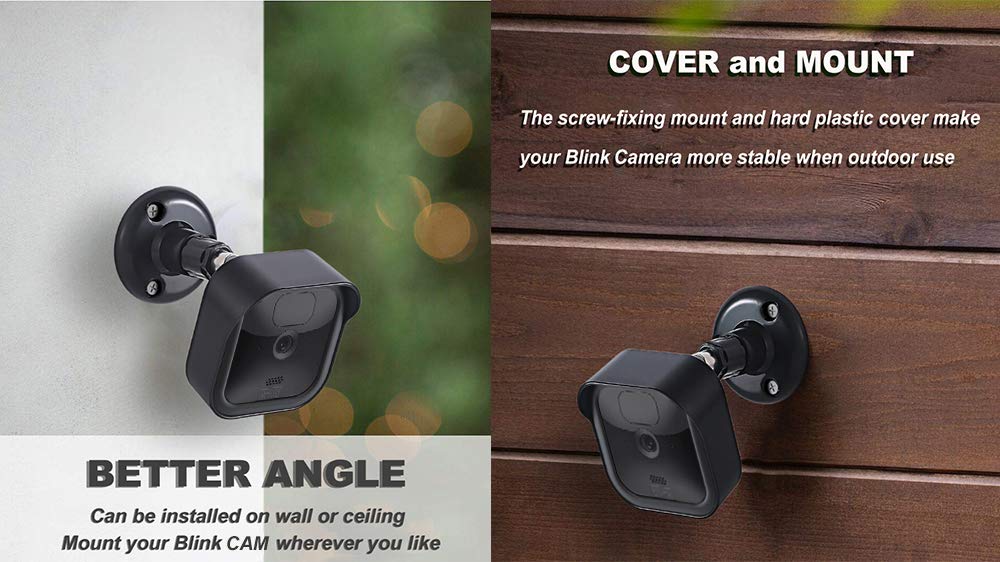 All-New Blink Outdoor Camera Wall Mount, Weatherproof Protective Housing  and 360 Degree Adjustable Mount with Blink Sync Module 2 Mount for Blink  Outdoor Security Camera System (Black 5Pack) 