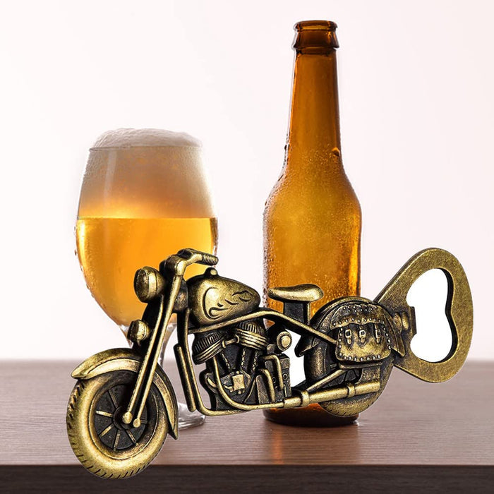 DARIN Wine Opener Beer Bottle Opener Bronze Vintage Cool Motorcycle Bottle Opener Keychain. for Father Day Christmas Day for Dad