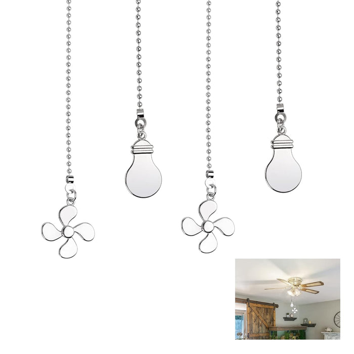 4Pcs Ceiling Fan Pull Chain,14 Ceiling Fan Chain Extra Long With