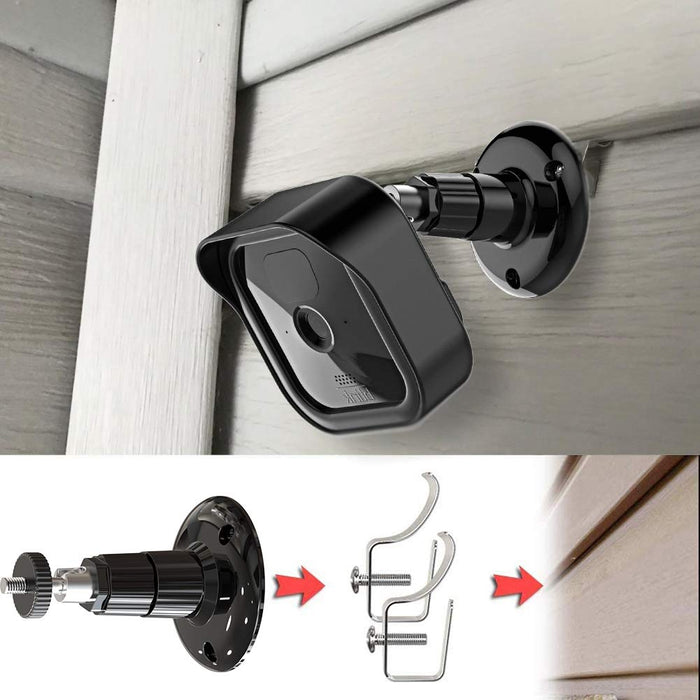 Hibezos (12 pack) blink outdoor camera vinyl siding clip hooks, no-hole  needed outdoor siding hanger for mounting blink xt2 blink out