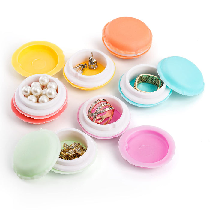 Portable Mini Small Jewelry Box Organizer For Women Macaron Colors