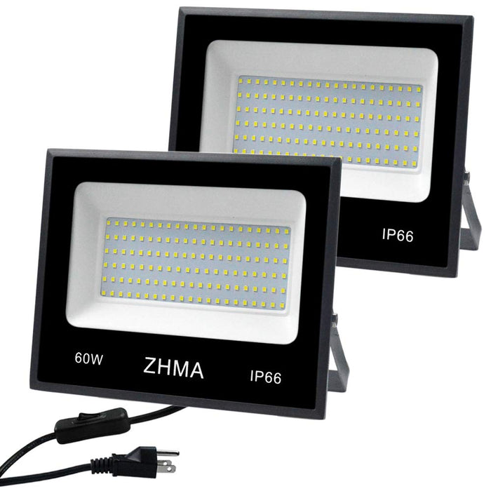 ZHMA Pack 60W LED Outdoor Lighting Flood Lights,Wall Light,Work Ligh —  CHIMIYA