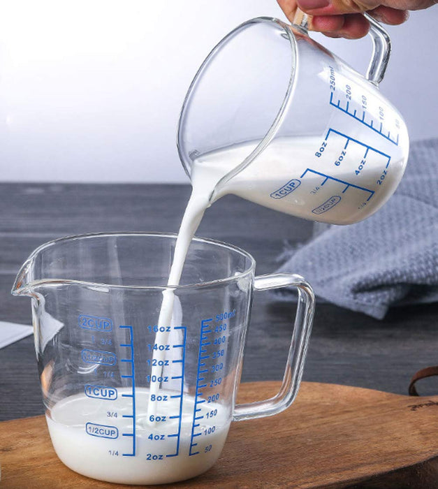 High Borosilicate Glass Measuring Cup Food Grade Beaker for Baking 250ml 