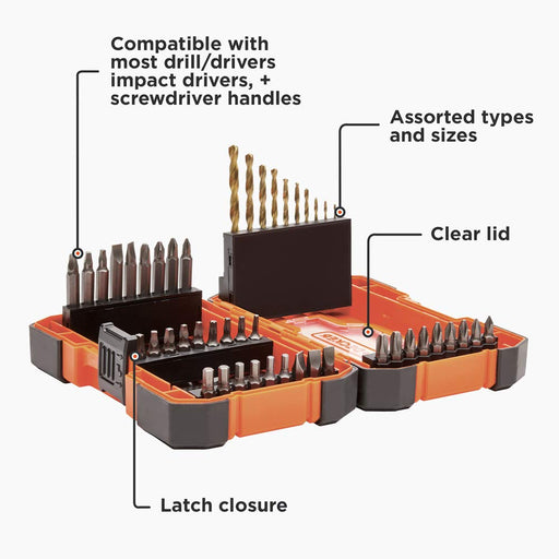BLACK+DECKER Drill Bit Set / Screwdriver Set, Quick Connect, 30-Piece —  CHIMIYA