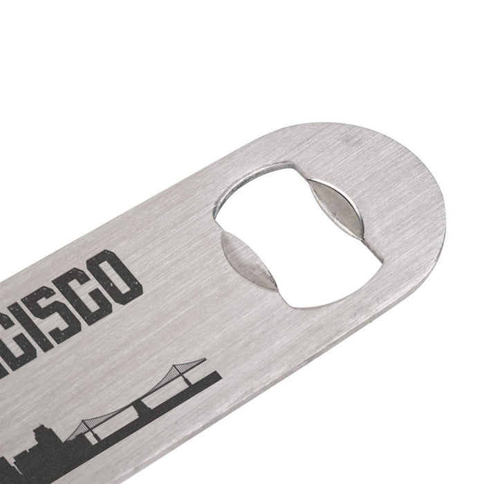 San Francisco Skyline Stainless Steel Heavy Duty Flat Bar Key Beer Laser Etched Bottle Opener