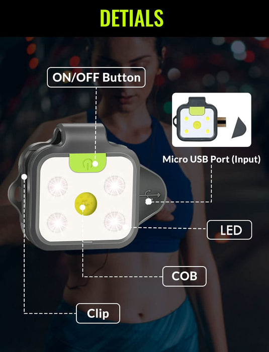 unibrite Running Light,2Pack LED Safety Light for Runners, 4 Light Mod —  CHIMIYA