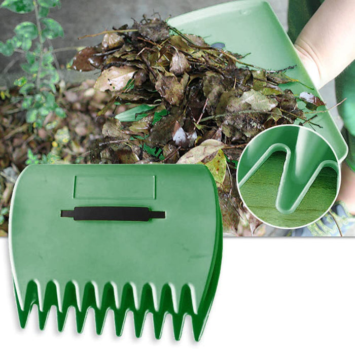 Leaf Scoops Hand Rakes Lawn Claws Leaf Collector Leaves Pick Up Grabbers(Dark Green)