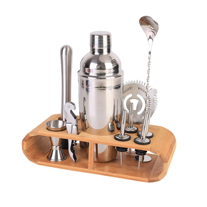 Mixology Bartenders Kit 12-Piece, 25oz Cocktail Shaker Set with Stand, Martini Shaker Set with Boston Shaker, Strainer, Jigger