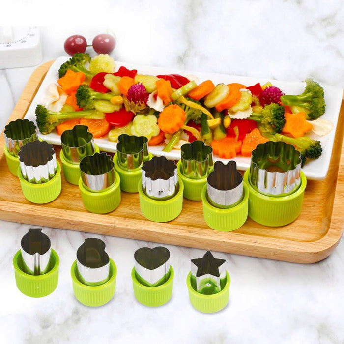  Vegetable Cutters Shapes Set, 20pcs Stainless Steel