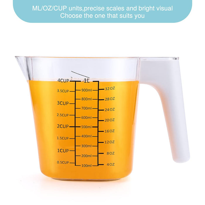 Measuring Cups Set 10 Piece, 0.5 Teaspoon to 1.5 Liter for Baking