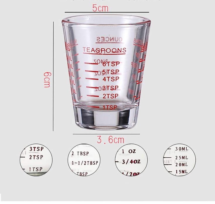bcnmviku 120ml espresso shot glass measuring