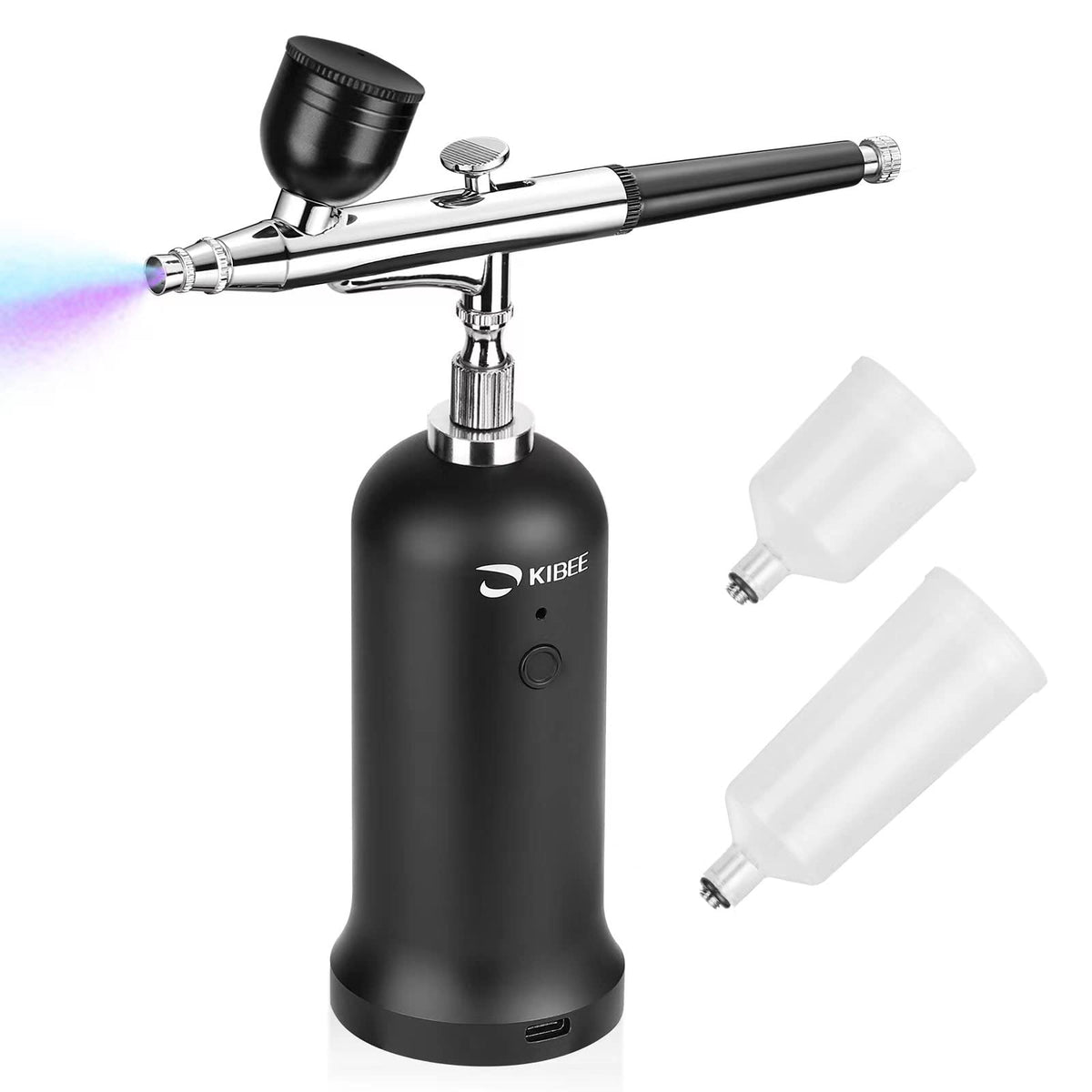 Upgrade Airbrush Kit with Air Compressor Mini Handheld Airbrush Sets,  Portable Dual-Action Airbrush Air Brush for Cake Decoration, Makeup, T-Shirt