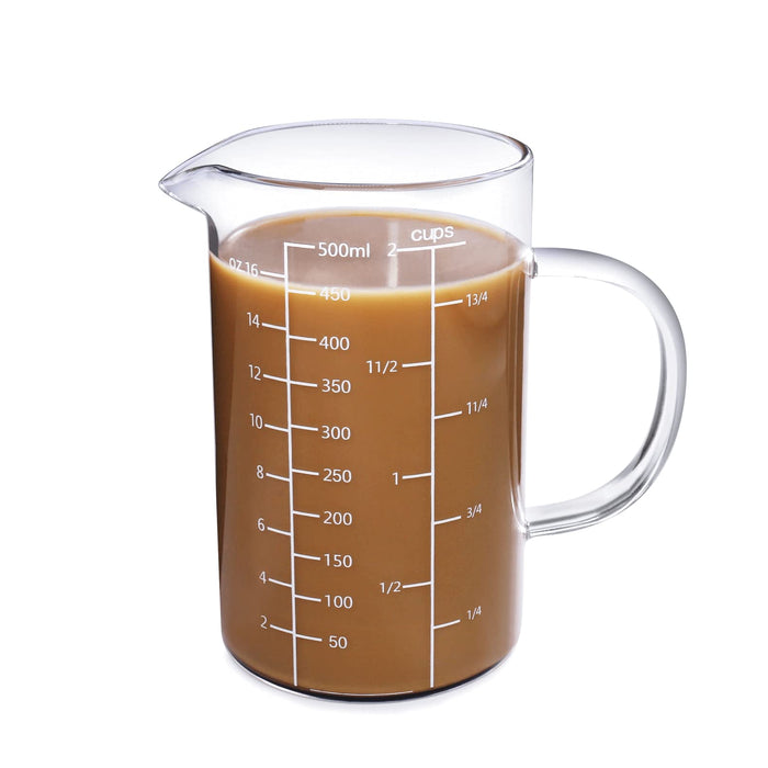77L Glass Measuring Cup, [Insulated handle, V-Shaped Spout], High Boro —  CHIMIYA