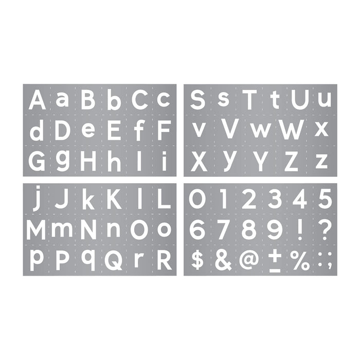 Alphabet Letter Stencils 12 inch, 36 Pcs Reusable Plastic Letter
