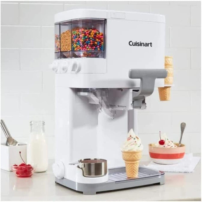 uisinart Soft Serve Ie ream Mahine Mix It In Ie ream Maker for Frozen Yogurt Sorbet Gelato Drinks 15 Quart White IE48
