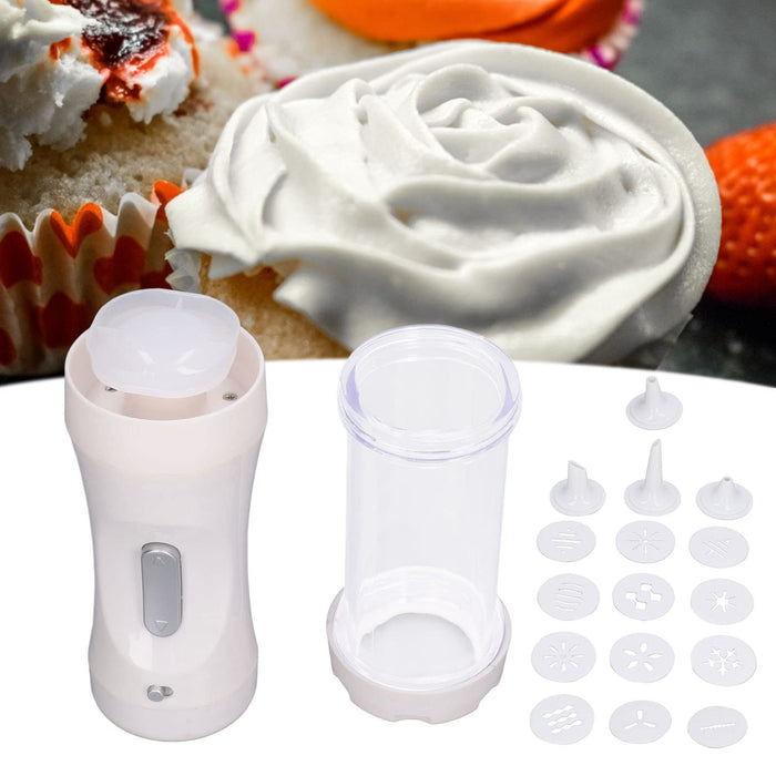 Cookie Press Gun Kit, Electric Cookies Maker Tool with 9 Discs and 1 Icing Tip for Diy Biscuit Maker Decoration