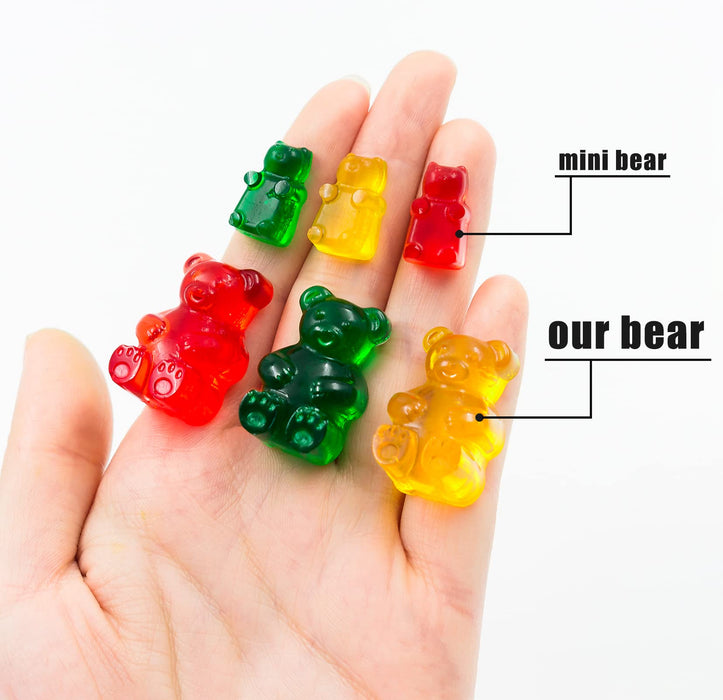 Large Gummy Bear Mold Candy Molds,Silicone Gummy Molds, Candy Mold,Non-stick  Chocolate Gummy Molds with Droppers Food Grade Silicone Candy Molds 