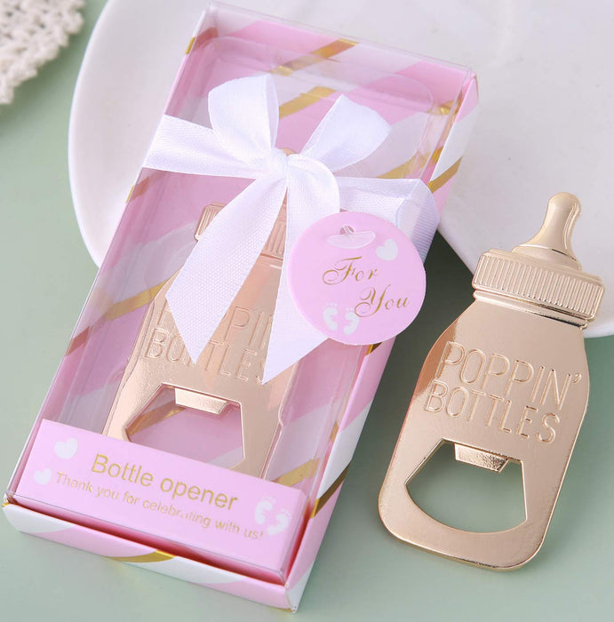 12 Pack Baby Shower Bottle Opener Baby Shower Party Favors Baby Bottle Shaped Baby Birthday Wedding Giveaways Party Souvenirs