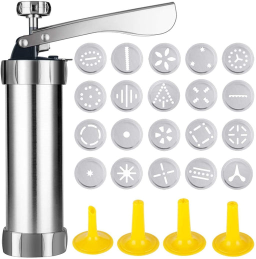 Fdit Simple Cookie Press Kit Cookie Biscuit Machine Safe Stainless