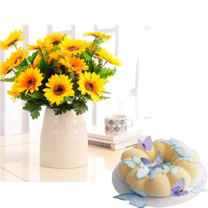 Joyeee Sunflower Baking Pan, Flower Molds Silicone Baking Mold , 8.7 I —  CHIMIYA
