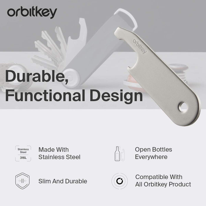 Orbitkey Bottle Opener for Key Organizer or Key Ring | Slim Profile Design, Easy to Take with You, Opens Bottles Everywhere |