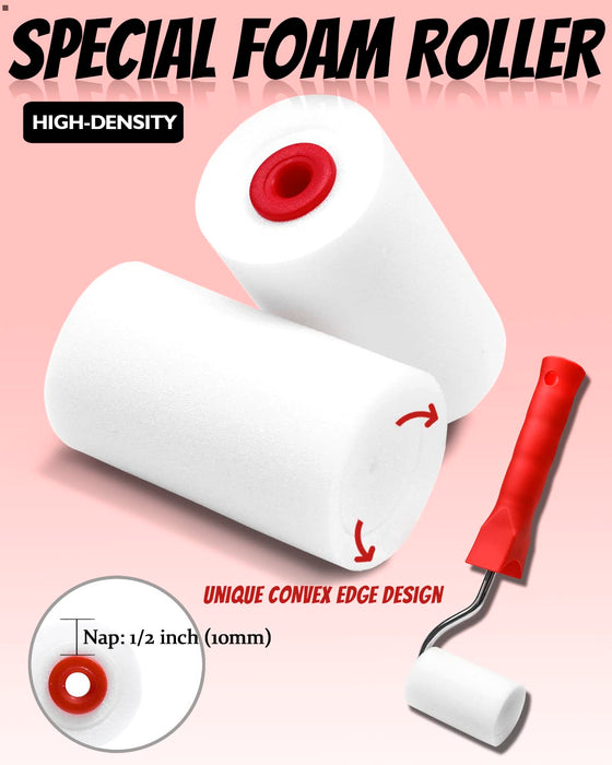 4-Inch Mini Foam Paint Roller, Paint Roller Covers, High Density Foam —  CHIMIYA