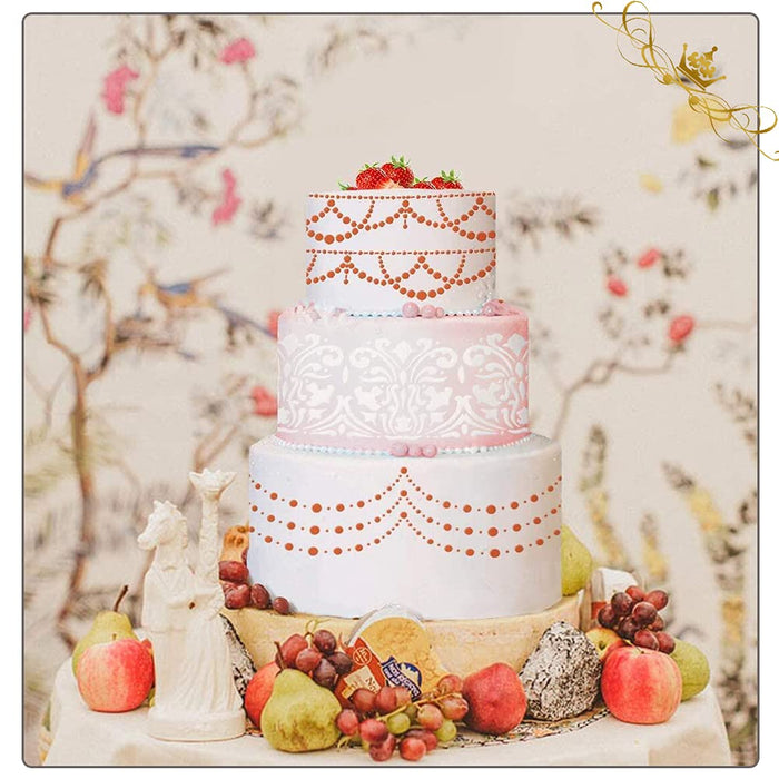 LYMSSESS 6PCS Cake Stencils Decorating Buttercream, Stencils for Cake  Decorating, Floral Hollow Lace Cake Stencils & Templates for Wedding &  Birthday