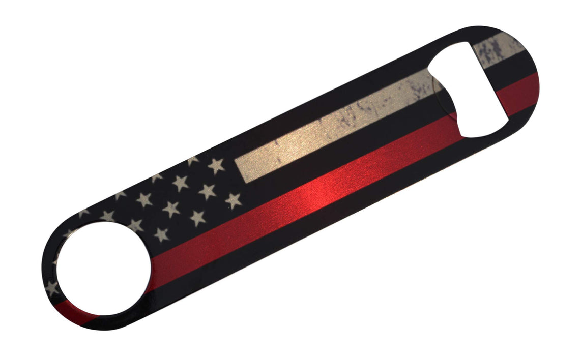 Firefighter Thin Red Line Flag Speed Bottle Opener Heavy Duty  For Fire Fighter Department FD
