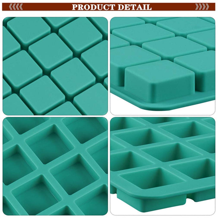 Non Stick Silicone Square Cavity Mould Tray Brownie Mold Cube