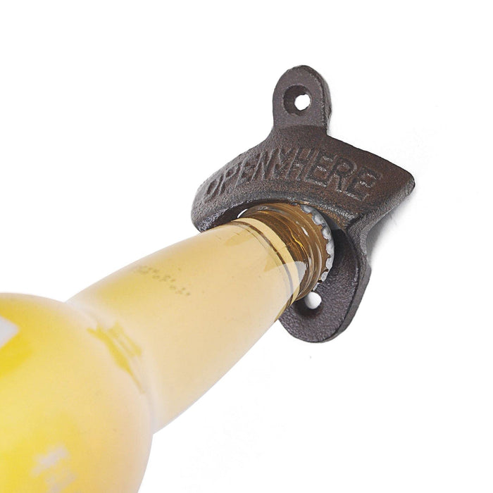 LIFULANDIAN Beer bottle openers Cast Iron wall mounted bottle opener(Set of 2With screws)