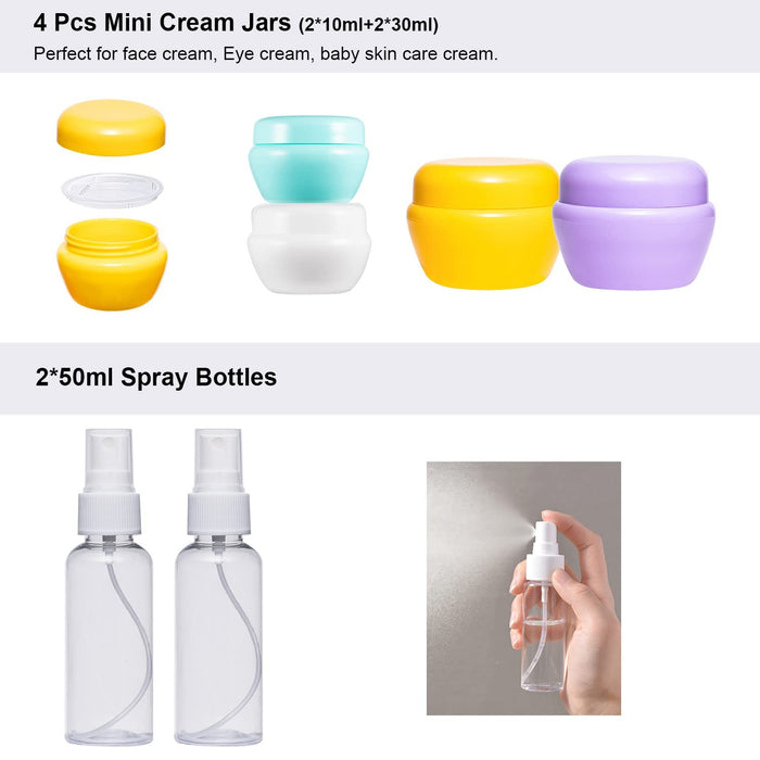 4Pcs Silicone Travel Bottles for Toiletries, 3oz Tsa Approved Travel Size  Containers BPA Free Leak Proof Travel Tubes Refillable Liquid Travel  Accessories with Clear Toiletry Bag