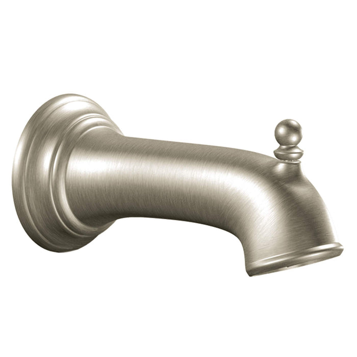 Moen 3857BN Brantford Replacement 7.25-Inch Tub Diverter Spout 1/2-Inch Slip Fit Connection, Brushed Nickel