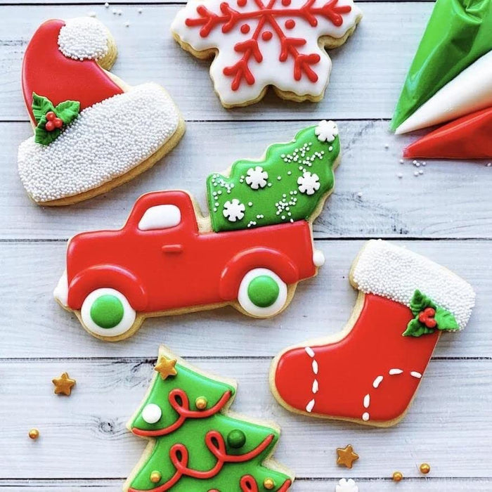 Christmas Cookie Cutters Set, 4.25" Large vintage Pickup Truck with Christmas Tree Christmas Ornaments Holiday Cookie Cutters