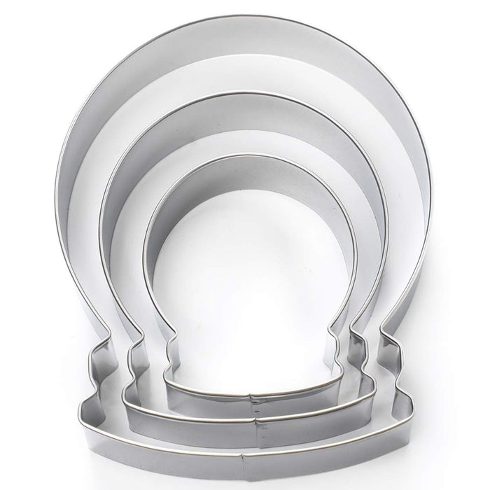 Christmas Winter Snow Globe Cookie Cutter Set - 3 Pieces In Graduated Size - Stainless Steel