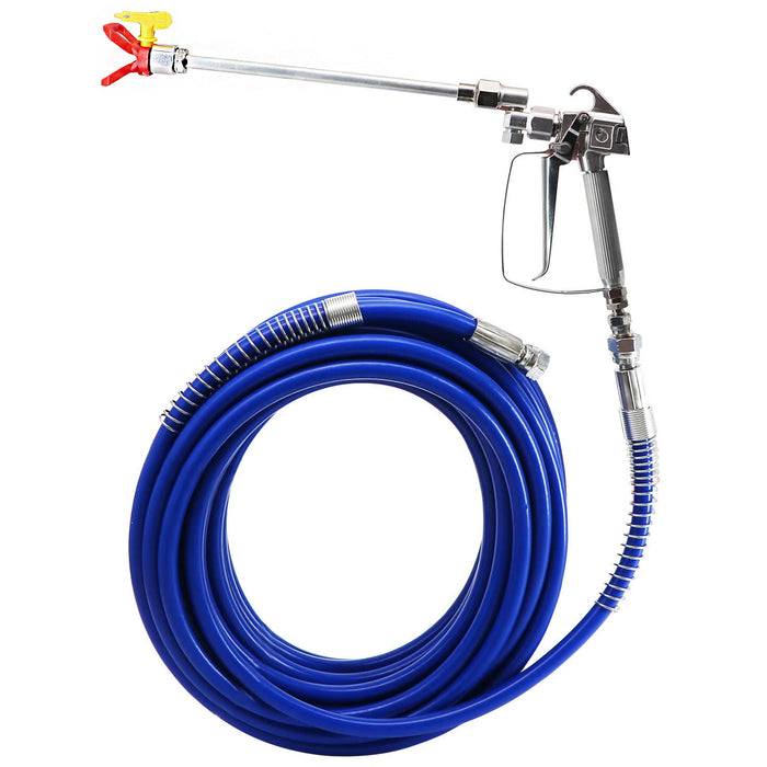 Tektall Airless Paint Spray Gun and 50 Feet Hose Swivel Joint Tool Kit with 11.8" Extension Rod Pole,Including Tip Guard and 517 Tip,3600 PSI High Pressure