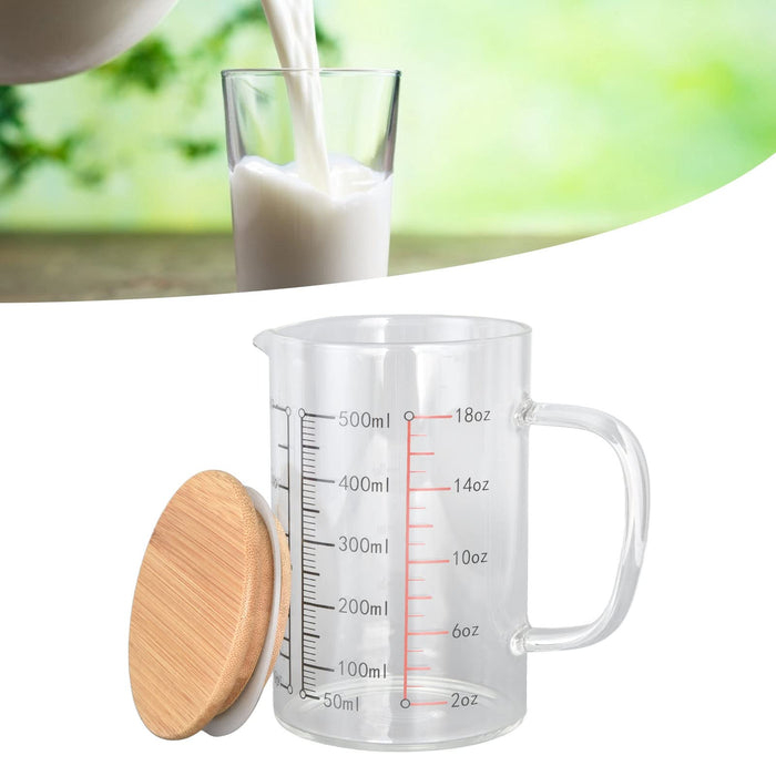Glass Measuring Cup, Borosilicate Glass Coffee Cups V Shaped Nozzle Various Sizes for Coffee Shop for Kitchen for Home(#2)