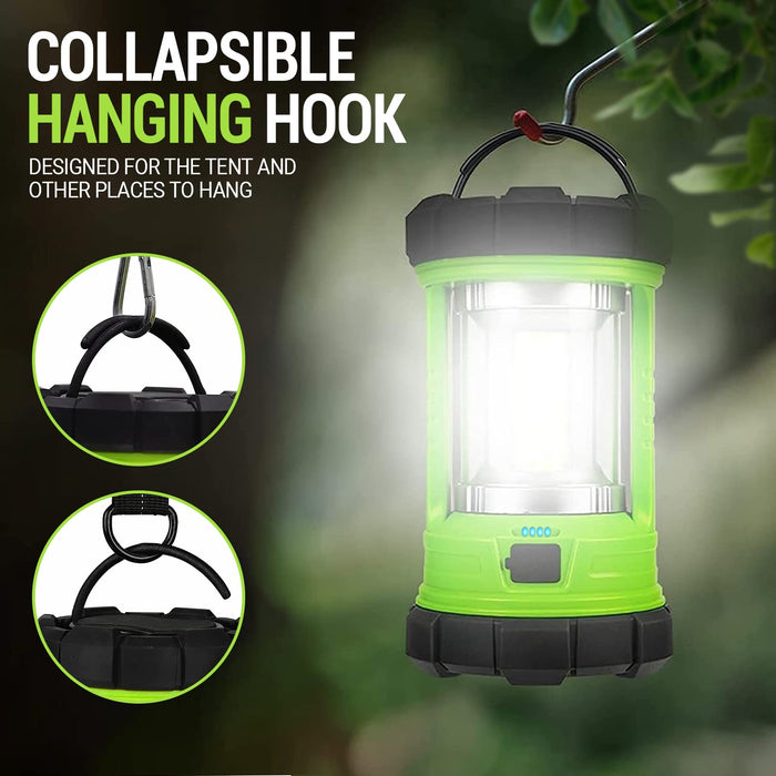 Lantern Camping Lantern, Battery Powered LED with 1500LM, 4 Light Modes,  Waterproof Tent Light, Lantern Flashlight for Hurricane, Emergency Light,  Survival Kit, Storms, Outages, Fishing, Hiking