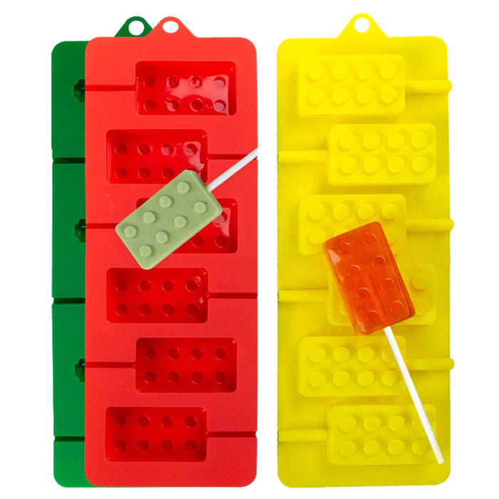 Webake Silicone Lollipop Molds, Chocolate Hard Candy Lollypop Sucker Mold Set of 3 (Include 100 Paper Sticks)