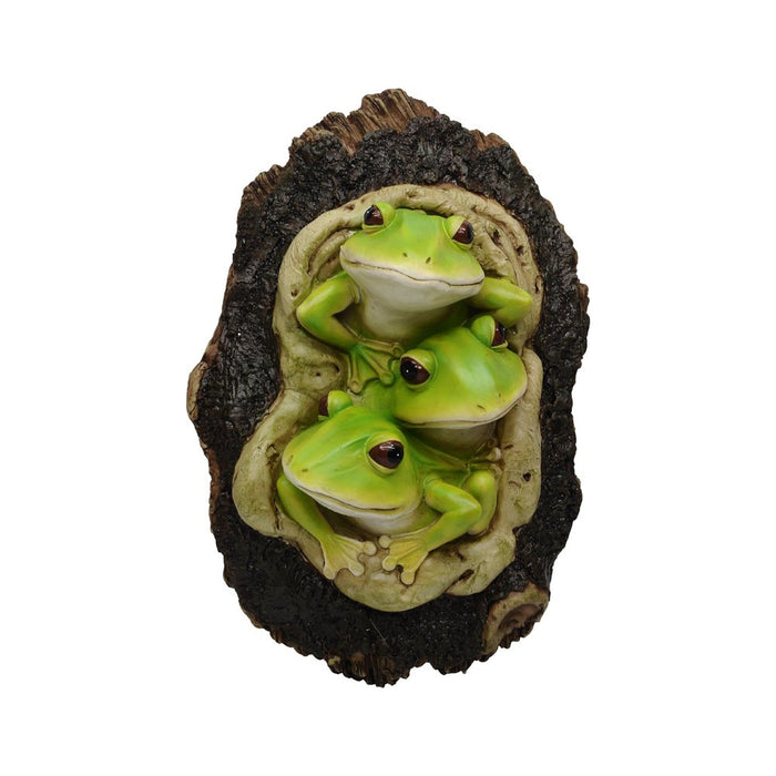 Comfy Hour 9 Polyresin Polyresin Frogs in Tree Cavity Wall Decoration, Optionally with or Without Hook at The Bottom, Multicolor