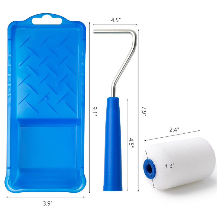 Foam Paint Roller, 2 Inch Mini Paint Roller Kit with High-Density