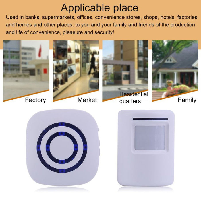 Welcome Infrared Chime Doorbell Wireless 3-Level Adjustable Volume