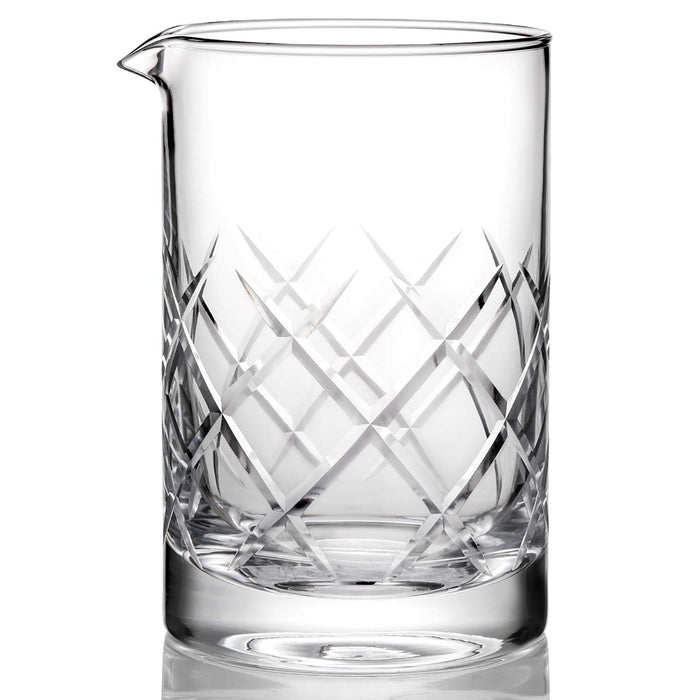 HIWARE Professional 24 Oz Cocktail Mixing Glass, Thick Bottom Seamless Crystal Mixing Glass