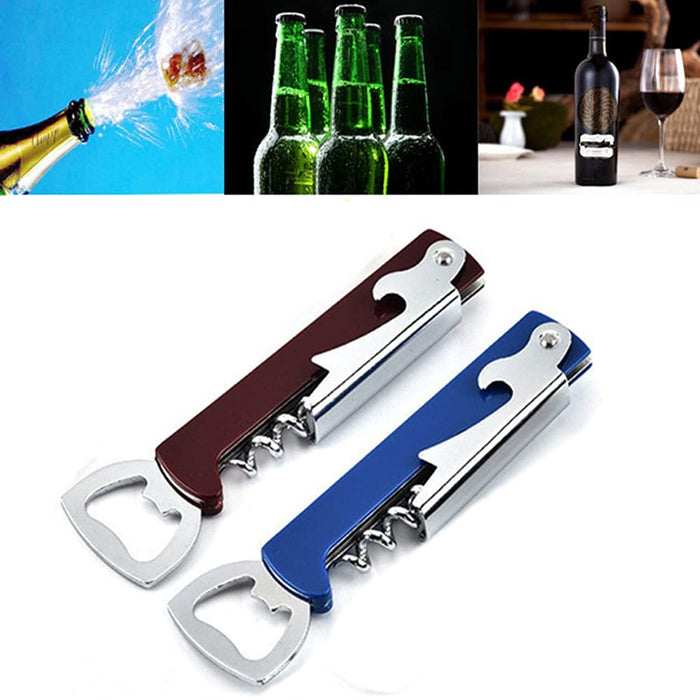 IKAAR 2pcs Waiters Corkscrew Wine Opener Heavy Duty Stainless Steel Wine Key for Servers, Bartenders and Sommeliers, Classic All