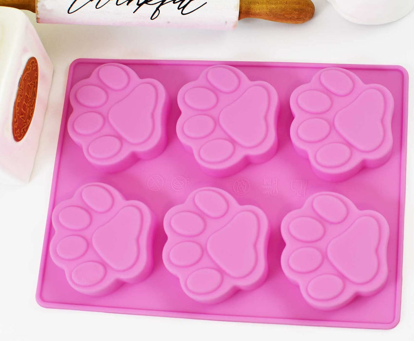 Silicone Dog Homemade Treat Mold, Puppy Dog Paw Shaped, Reusable Silicone Molds, Easy to clean, Suitable for Microwave Oven, Refrigerator