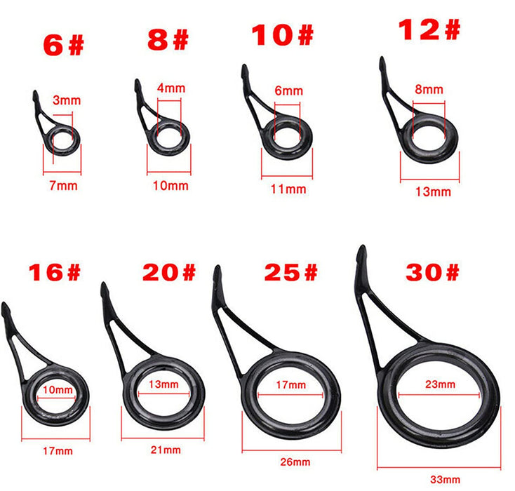 BASUNE Spinning Rod Guides Tip Ceramic Guide with Eyelets, Fishing Rod —  CHIMIYA